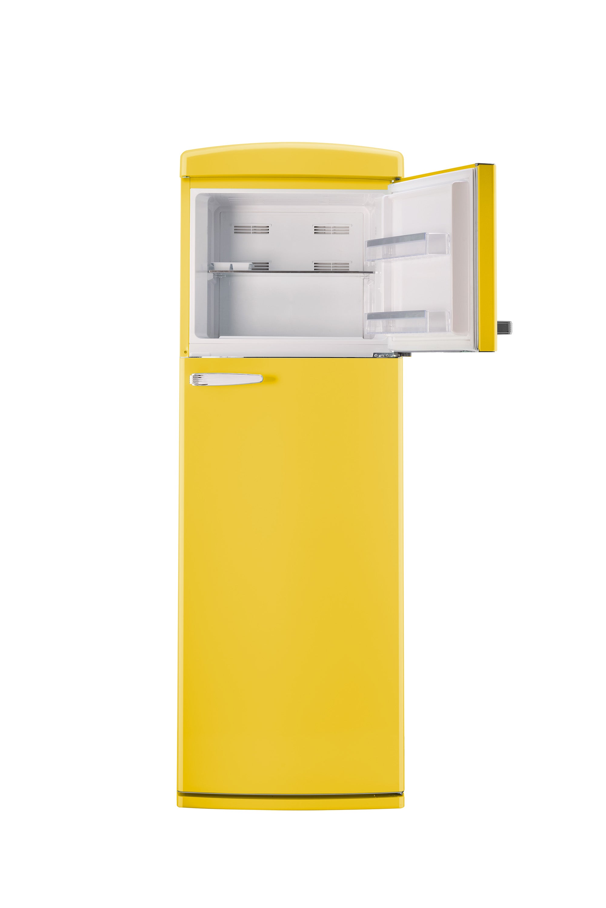 Unique 310L Canary Yellow Top Mount Refrigerator – Unique Appliances