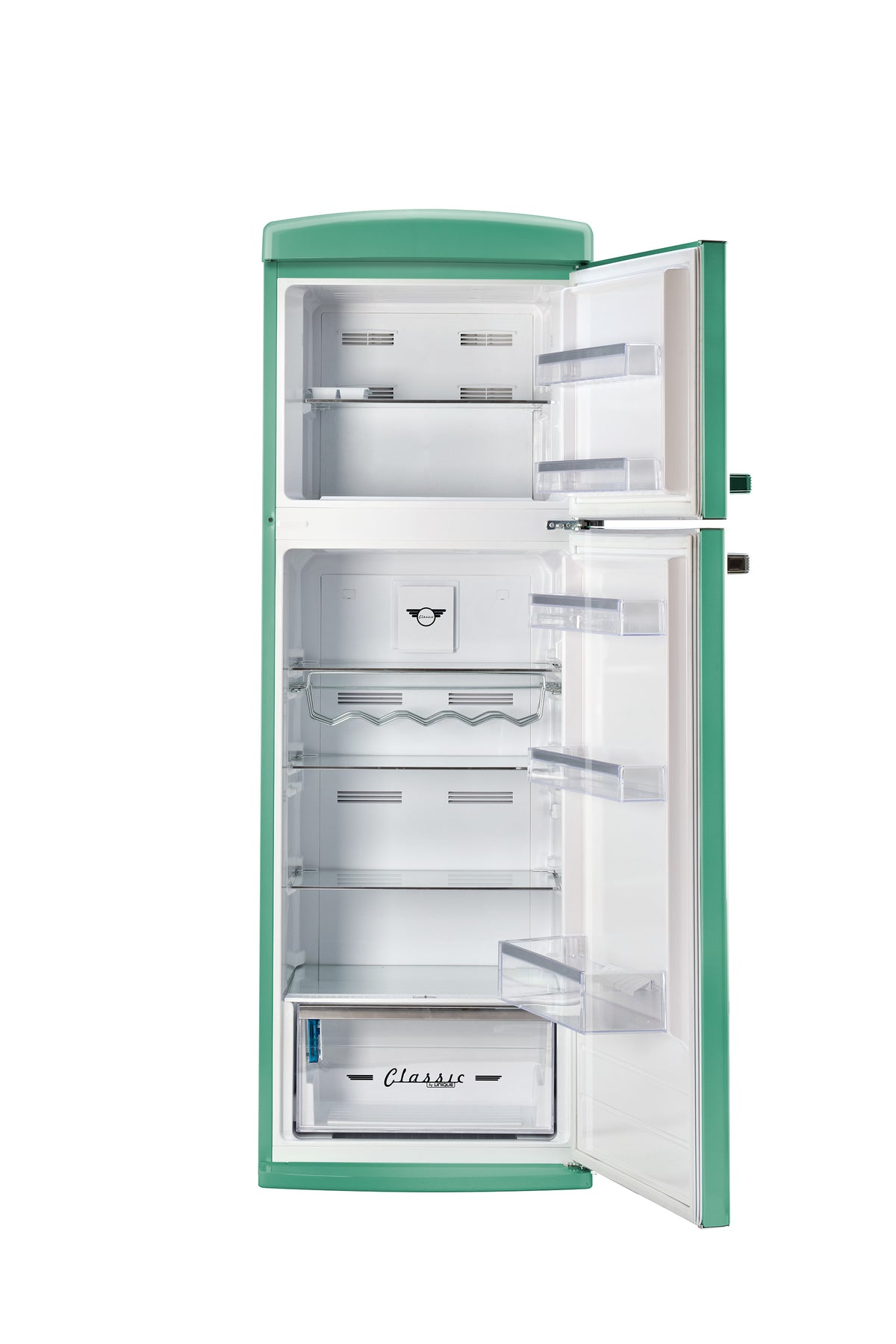 Unique 310L Ocean Mist Turquoise Top Mount Refrigerator