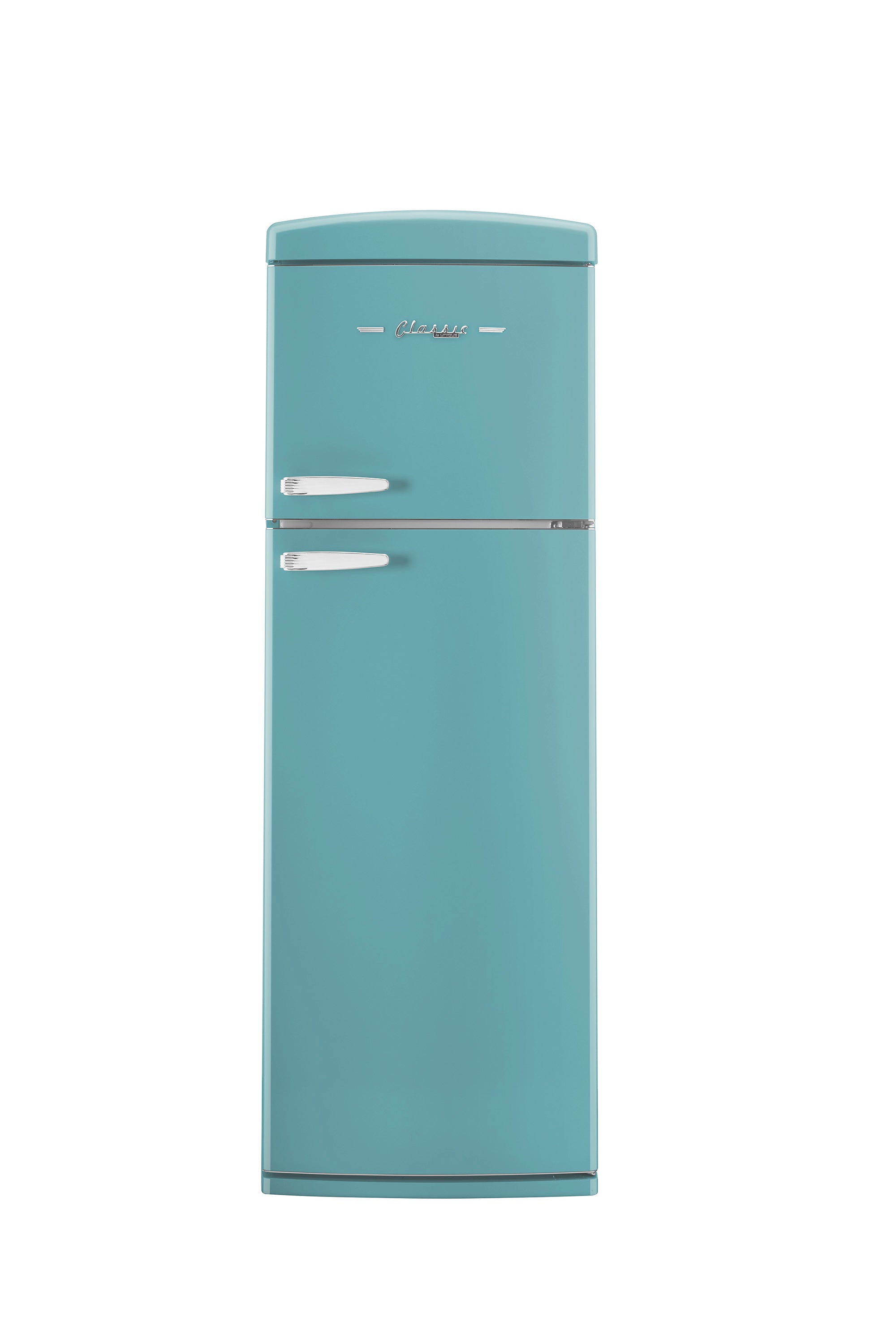 Unique 310L Ocean Mist Turquoise Top Mount Refrigerator – Unique