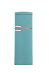 Unique 310L Ocean Mist Turquoise Top Mount Refrigerator