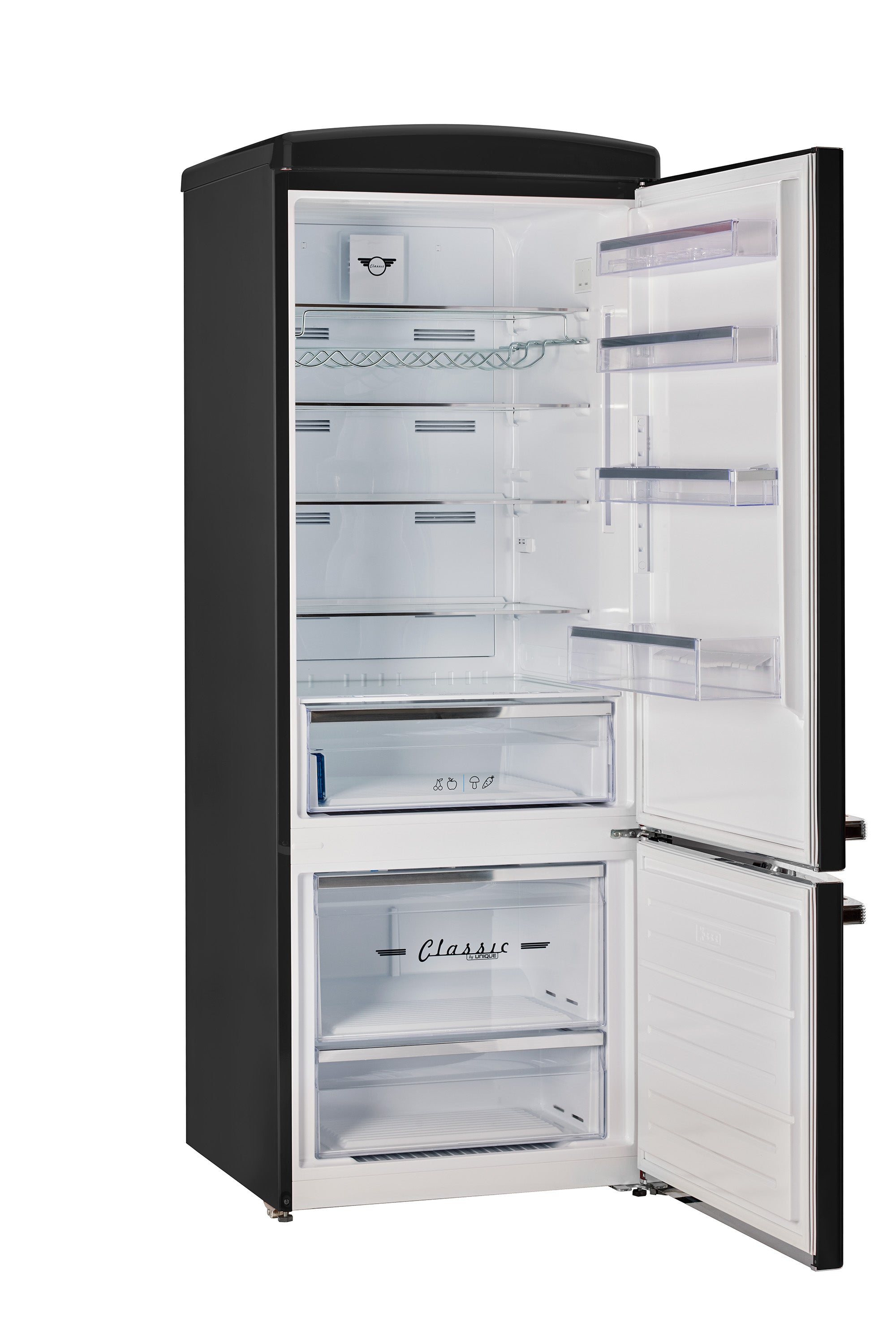 Unique 455L Midnight Black Bottom Mount Refrigerator – Unique