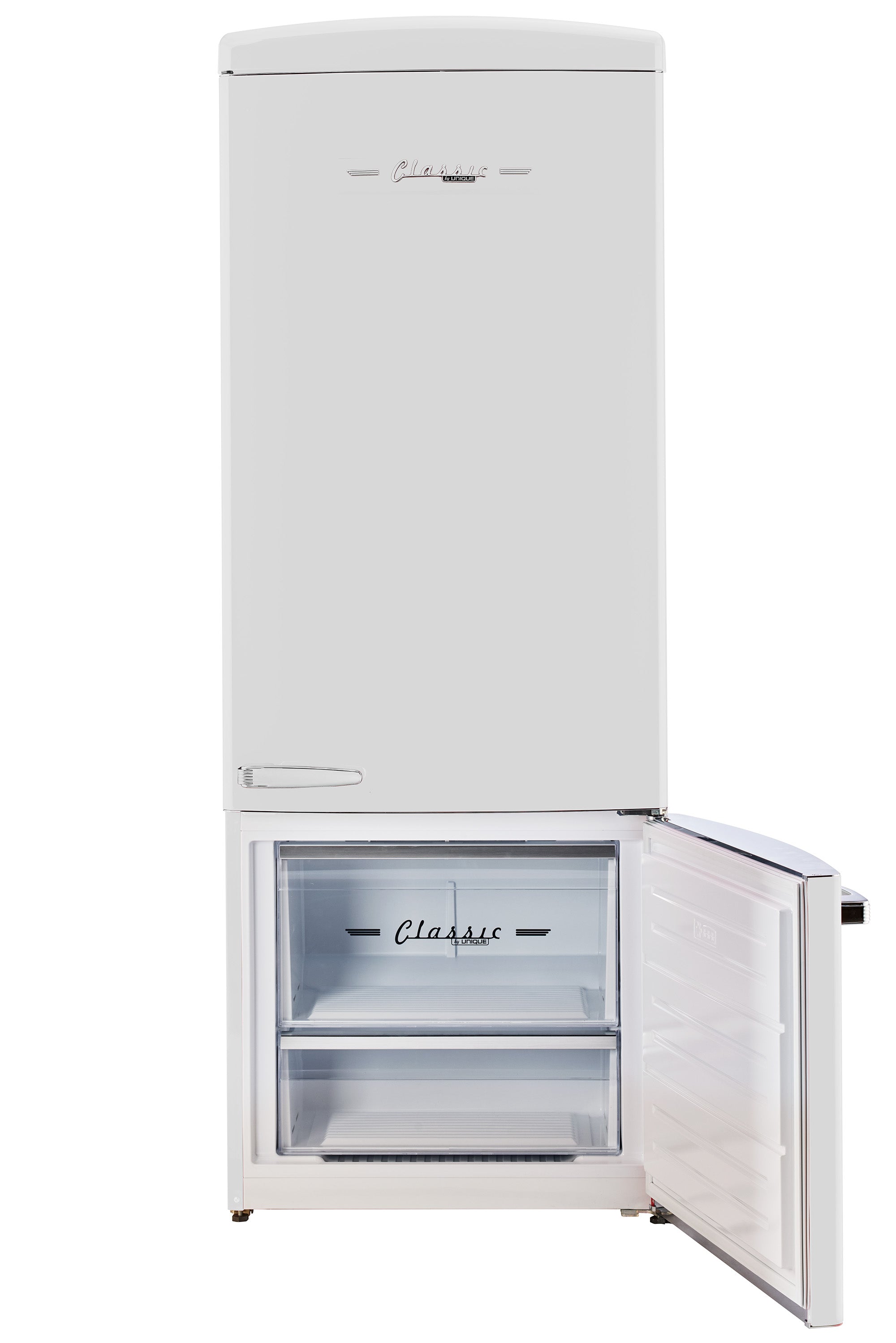 Unique 455L Marshmallow White Bottom Mount Refrigerator – Unique