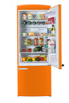 Unique 455L Creamsicle Orange Bottom Mount Refrigerator