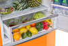Unique 455L Creamsicle Orange Bottom Mount Refrigerator