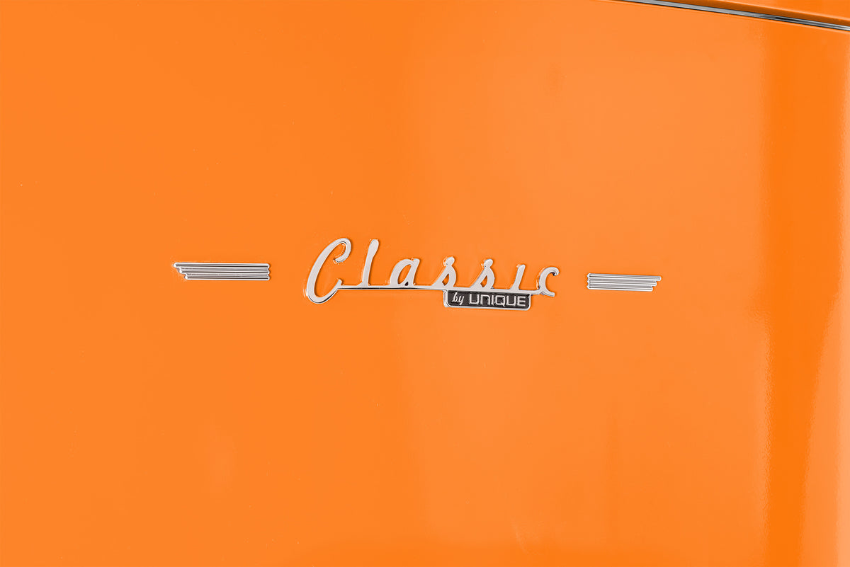 Unique 455L Creamsicle Orange Bottom Mount Refrigerator