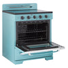 Unique 30' Classic Retro Ocean Mist Turquoise Electric Glass top Range