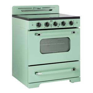 Unique 30' Classic Retro Summer Mint Green Electric Ceramic top Range