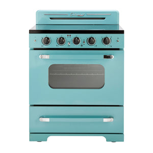 Unique 30' Classic Retro Ocean Mist Turquoise Electric Glass top Range