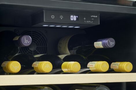 Refroidisseur électrique à vin pour 28 bouteilles - Turquoise brume marine